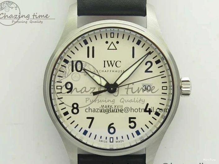 MIROTIME 0326 Efficient Mark XVIII Le Petit Prince IW327001 SS MKS 1:1 Best Edition White Dial On Leather Strap MIYOTA9015 V 7220